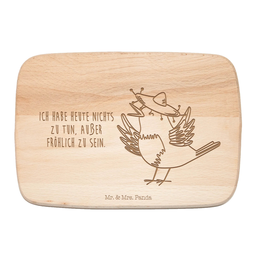 Küchenbrett Rabe Sombrero Frühstücksbrettchen, Küchenbrett, Schneidebrett, Schneidebrett Holz, Holzbrett, Frühstücksbrett, Tiermotive, Gute Laune, lustige Sprüche, Tiere, glücklich sein, fröhlich sein, Spruch positiv, Vogel, Motivation, Elster, froh, Glück Spruch, Vögel, Rabe