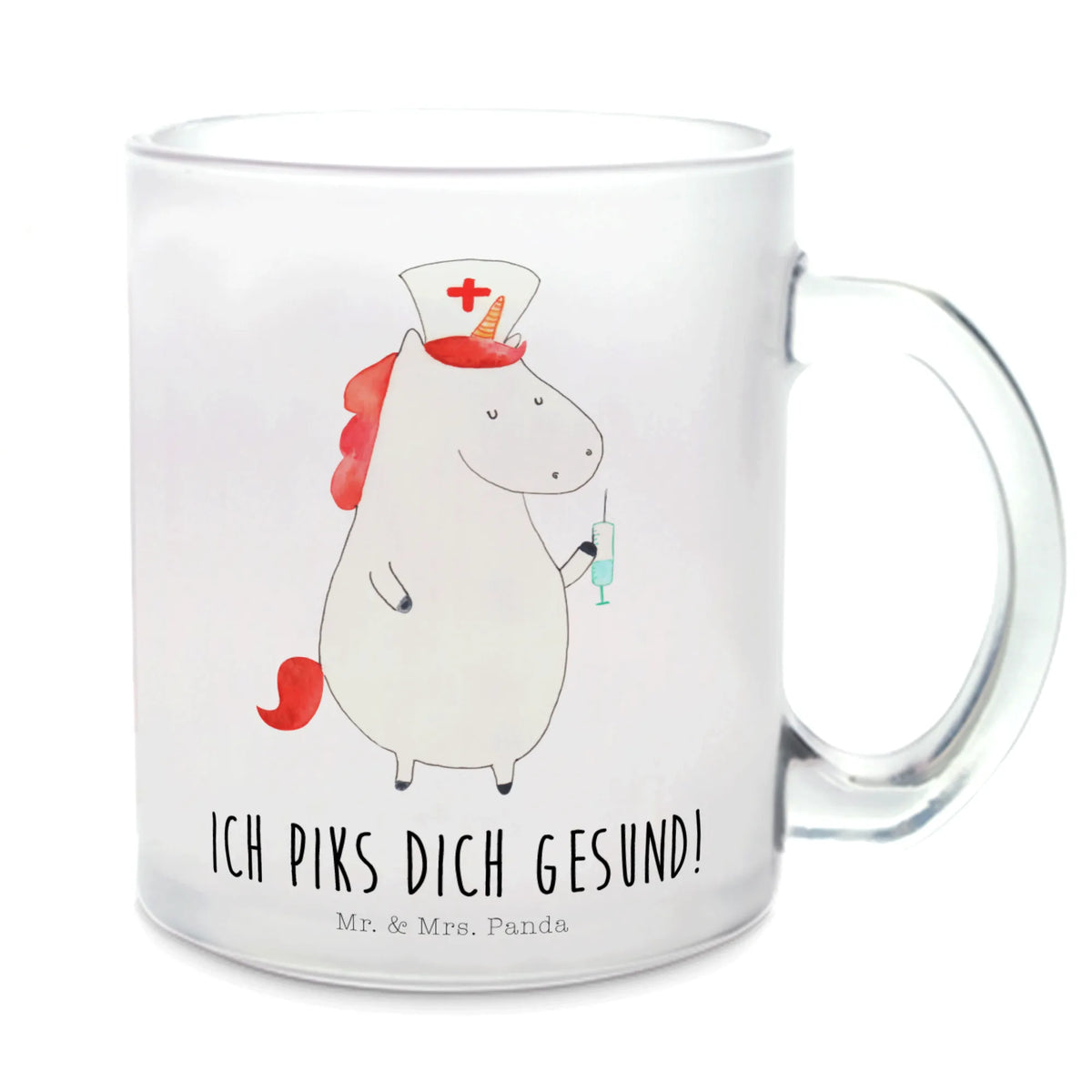 Teetasse Einhorn Krankenschwester Teetasse Glas, Teetasse, Trinkglas, Henkeltasse, getränkeglas, Teetasse aus Glas, Haferl, Glas Teebecher, Glasbecher, Häferl, getränkebecher, Tee Tasse, Kakaotasse, glastasse, Motivtasse, Pott, Henkelbecher, Teeglas, Unicorn, Einhorn, Einhörner, Einhorn Deko, Krankenhaus, Krankenpfleger Geschenk, Ärztin Geschenk, Krankenschwester Dankeschön, Krankenpflegerin, Krankenschwester Geschenk