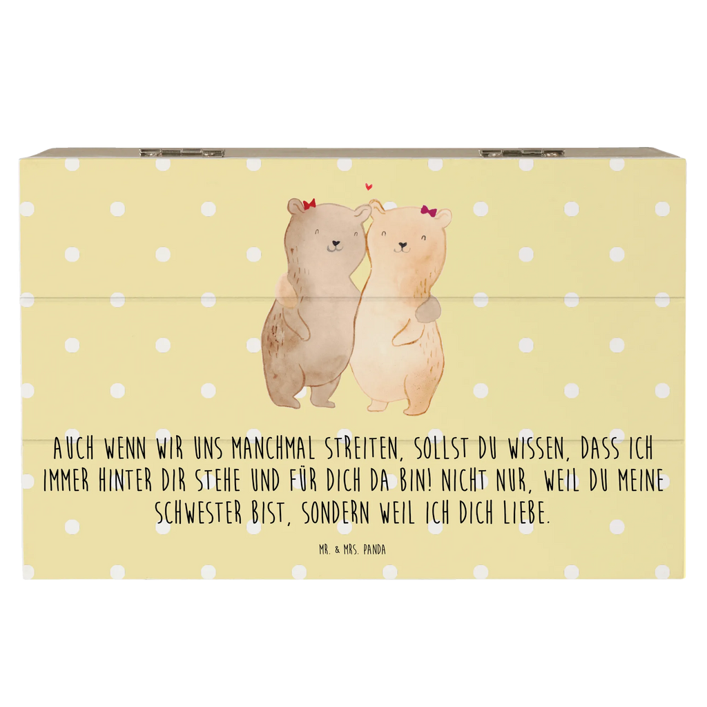 Wooden chest bears sisters XXL, Wooden box, box, memory box, treasure chest, chest, casket, storage box, decorative box, Family, Father's Day, Mother's Day, brother, sister, Mom, Dad, Sister