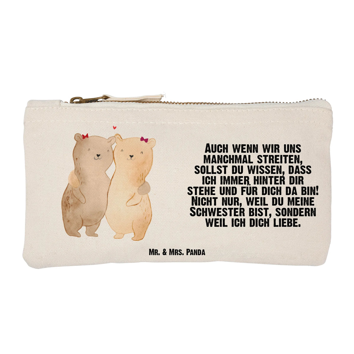 Schminktasche Bären Schwestern toiletry bag, Stiftemäppchen, Make-Up Tasche, kosmetiktäschchen, utensilientasche, Waschbeutel, Waschtasche, Schlampermäppchen, Federtasche, Kulturbeutel, Baumwollbeutel, Schlamper, beauty tasche, Pouch, Kosmetiktasche, Pinseltasche, aufbewahrungstasche, Schminktäschchen, pencil case, beauty case, Mäppchen, Kosmetikbeutel, Kulturtasche, Federmappe, Schulmäppchen, aufbewahrungsbeutel, Baumwolltasche, Stifteetui, Etui, Beauty Bag, Täschchen, Stoffbeutel, Schminktasche, Schminkbeutel, Muttertag, Vatertag, Bruder, Papa, Oma, Opa, Mama, Familie, Schwester