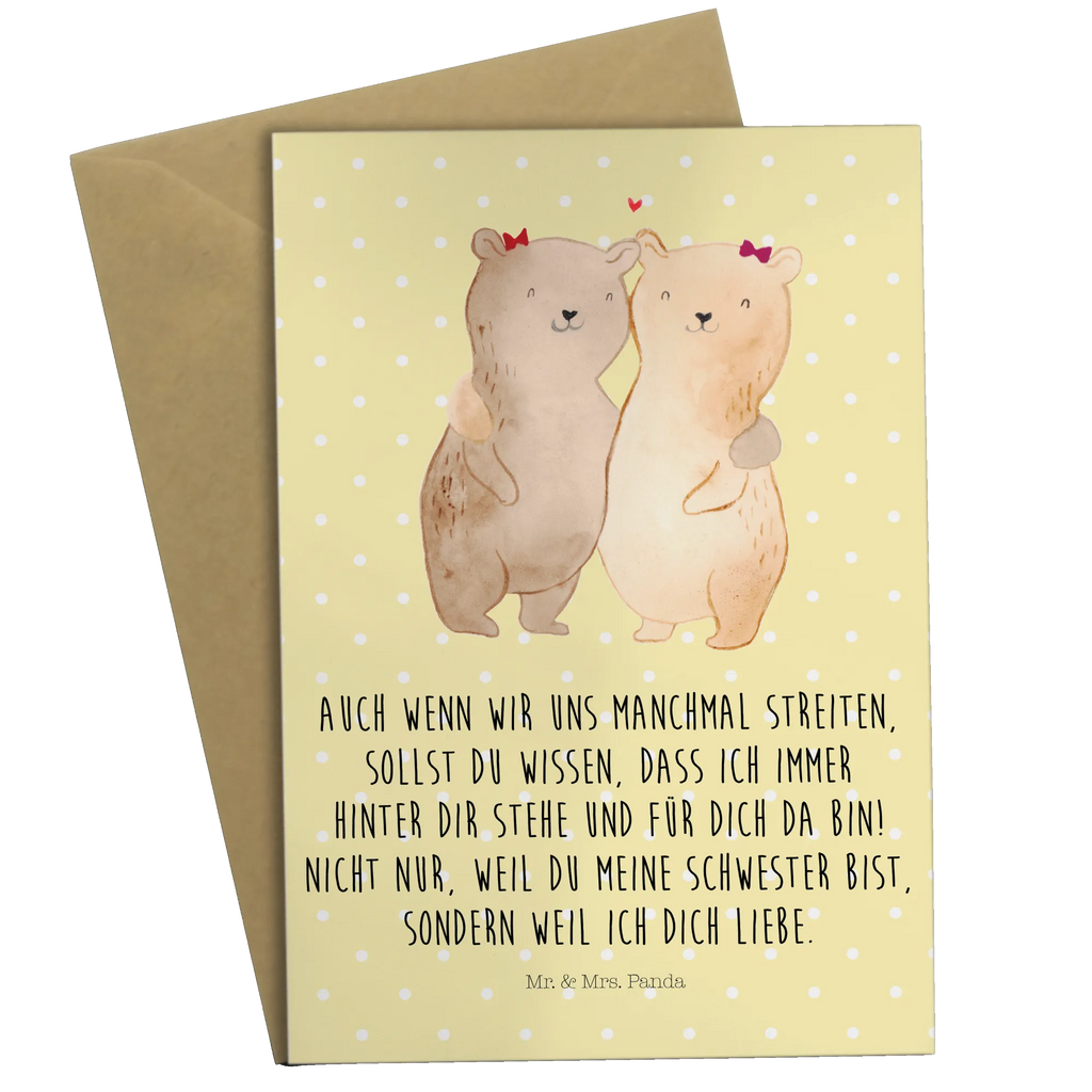 Kartka okolicznościowa Niedźwiedzie Siostry Karte, Hochzeitskarte, Ansichtskarten, Klappkarte, Geburtstagskarte, Einladungskarte, Glückwunschkarte, Grußkarte, Familie, Vatertag, Muttertag, Bruder, Schwester, Mama, Papa, Oma, Opa