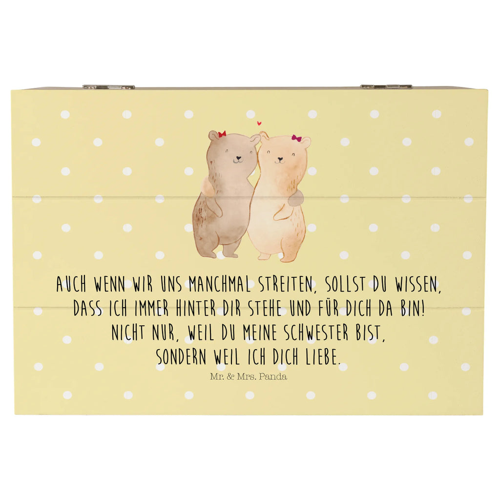 Wooden chest bears sisters XXL, Wooden box, box, memory box, treasure chest, chest, casket, storage box, decorative box, Family, Father's Day, Mother's Day, brother, sister, Mom, Dad, Sister