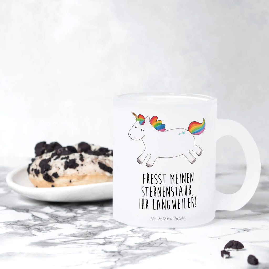 Glass tea cup unicorn happy mug, Tea cup, glass, tea glass, tea, unicorn, unicorns, joy of life, joy, happy, fun, cheerful, funny