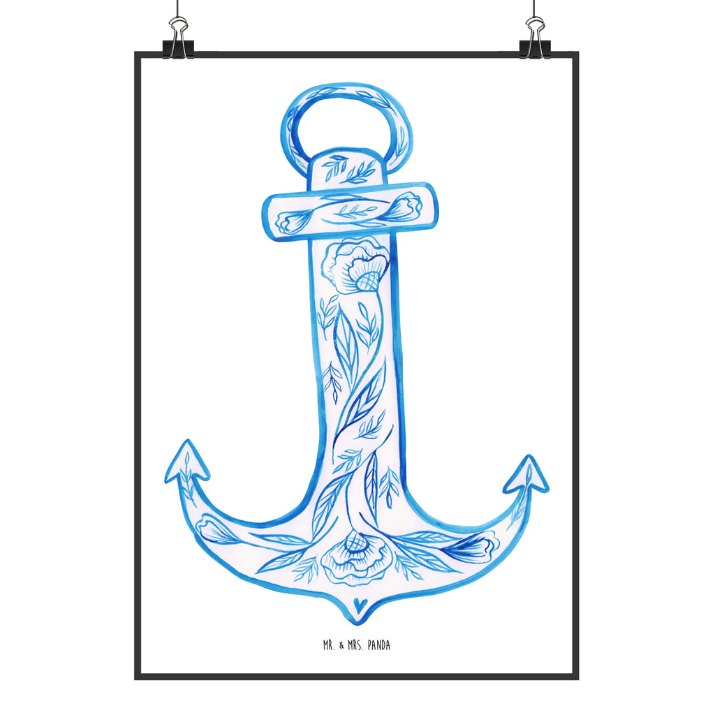 Poster Anker Blau Bild für Wand, Wandbild, kunstdruck poster, Wanddeko Bild, Kunstdruck, Wanddekoration, drucke, wanddruck, Designposter, wanddeko, grafikposter, wandkunst, Mr. & Mrs. Panda Poster, Wandposter, Wandschmuck, Posterdruck, Bild, kunst für die wand, Plakat, Poster, Deko Bild, kunstposter, Tiermotive, Lustige Sprüche, Gute Laune, Tiere