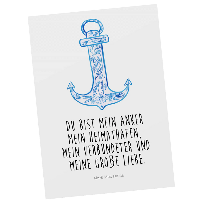 Postcard anchor Blue