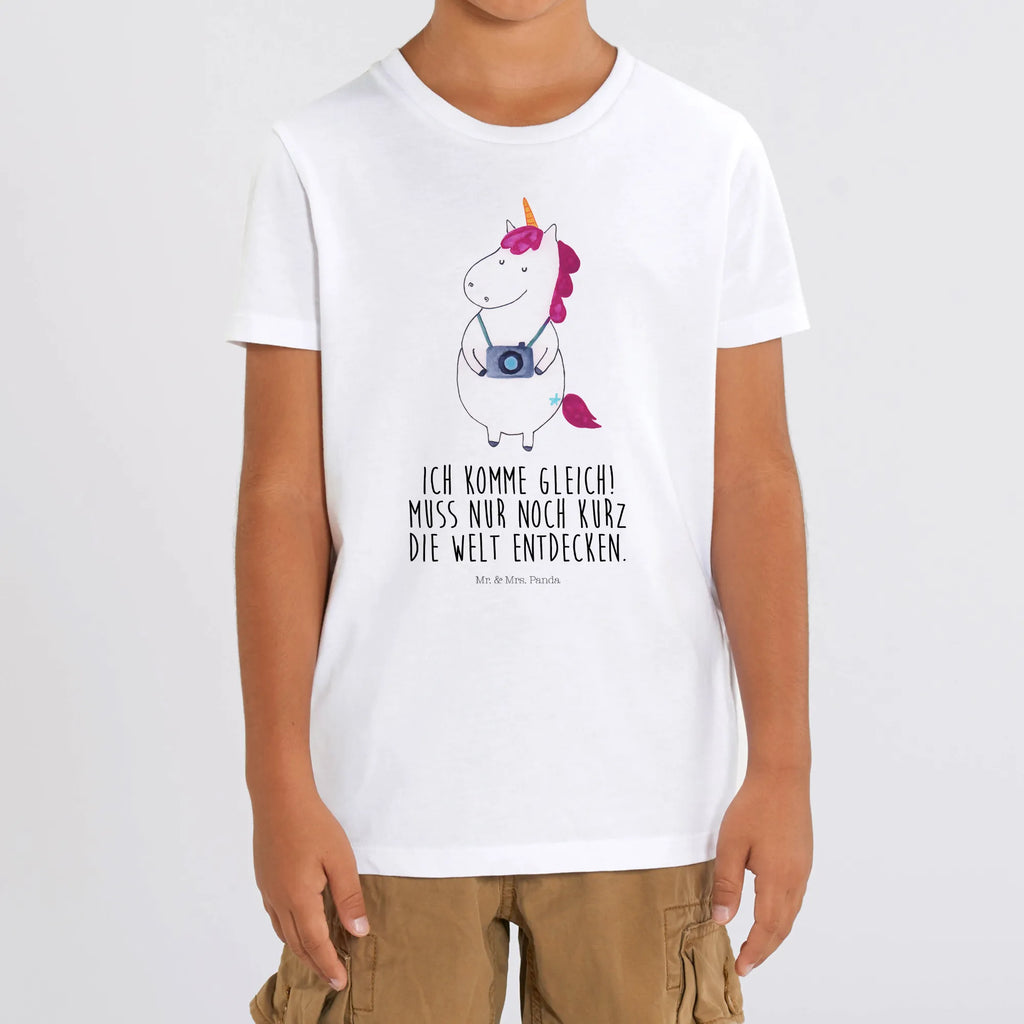 Organic Kinder T-Shirt Einhorn Fotograf Kinder T-Shirt, Kinder T-Shirt Jungen, Kinder T-Shirt Mädchen, Unicorn, Einhörner, Einhorn Deko, Einhorn, Kamera, Fotografie, Fotograf, Urlaub, Reisen, Weltenbummler, Kurztrip, Reise, Weltreise, Tourist, Städtereise