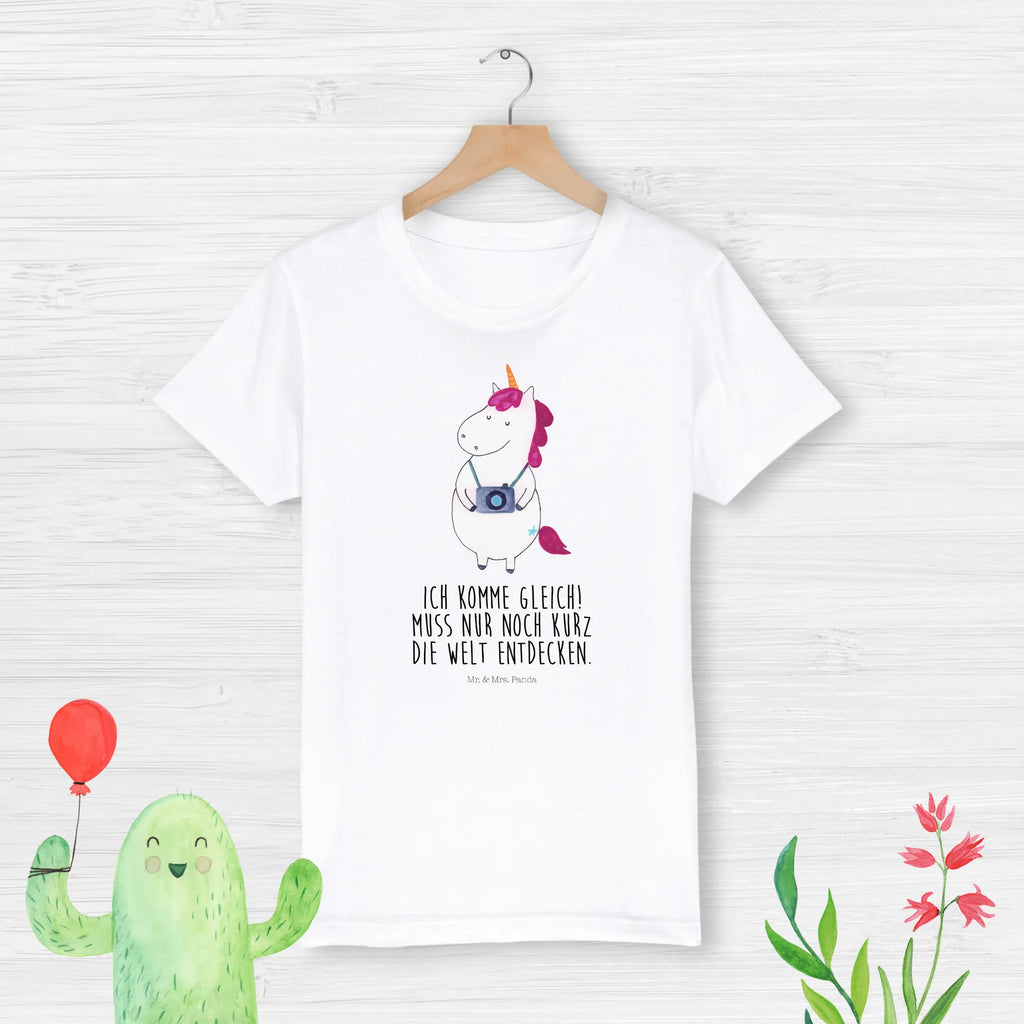 Organic Kinder T-Shirt Einhorn Fotograf Kinder T-Shirt, Kinder T-Shirt Jungen, Kinder T-Shirt Mädchen, Unicorn, Einhörner, Einhorn Deko, Einhorn, Kamera, Fotografie, Fotograf, Urlaub, Reisen, Weltenbummler, Kurztrip, Reise, Weltreise, Tourist, Städtereise