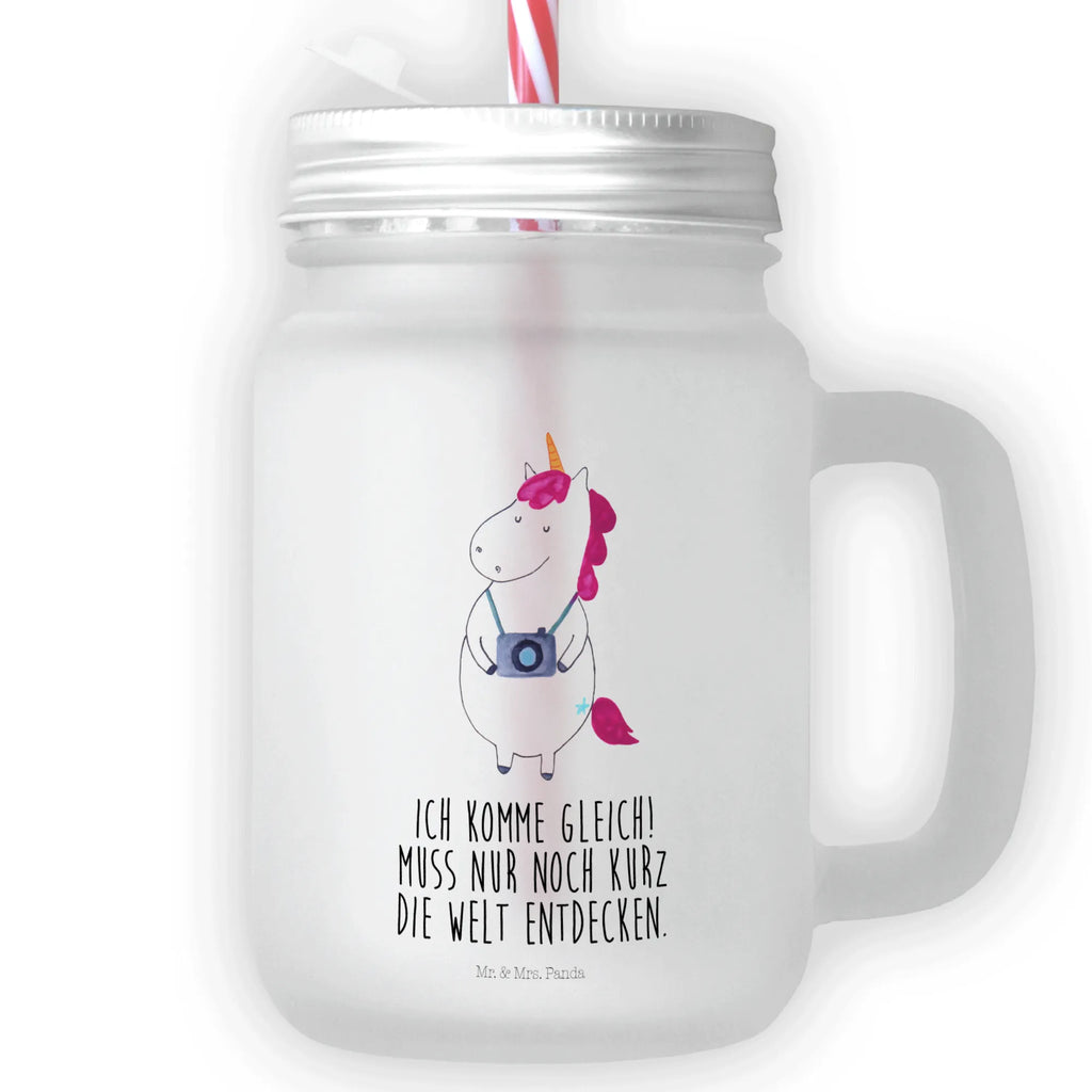 Mason jar drinking glass unicorn photographer summer glass, glass, cocktail glass, preserving glass, handle glass, drinking glass, Mason Jar, unicorn, unicorns, Photographer gift, Traveler gift, Holiday, Photographer, Tourist, Camera, Traveling, Photography, Unicorn