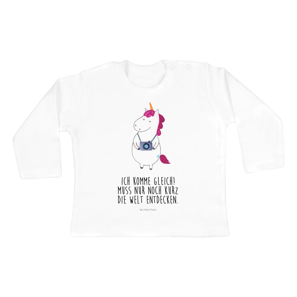 Baby Longsleeve Einhorn Fotograf Baby Shower, Kleidung, Langarm, Bio, Einhörner, Einhorn Deko, Einhorn, Unicorn, Urlaub, Fotograf, Reise, Weltreise, Reisen, Fotografie, Kamera, Kurztrip, Tourist, Städtereise, Weltenbummler