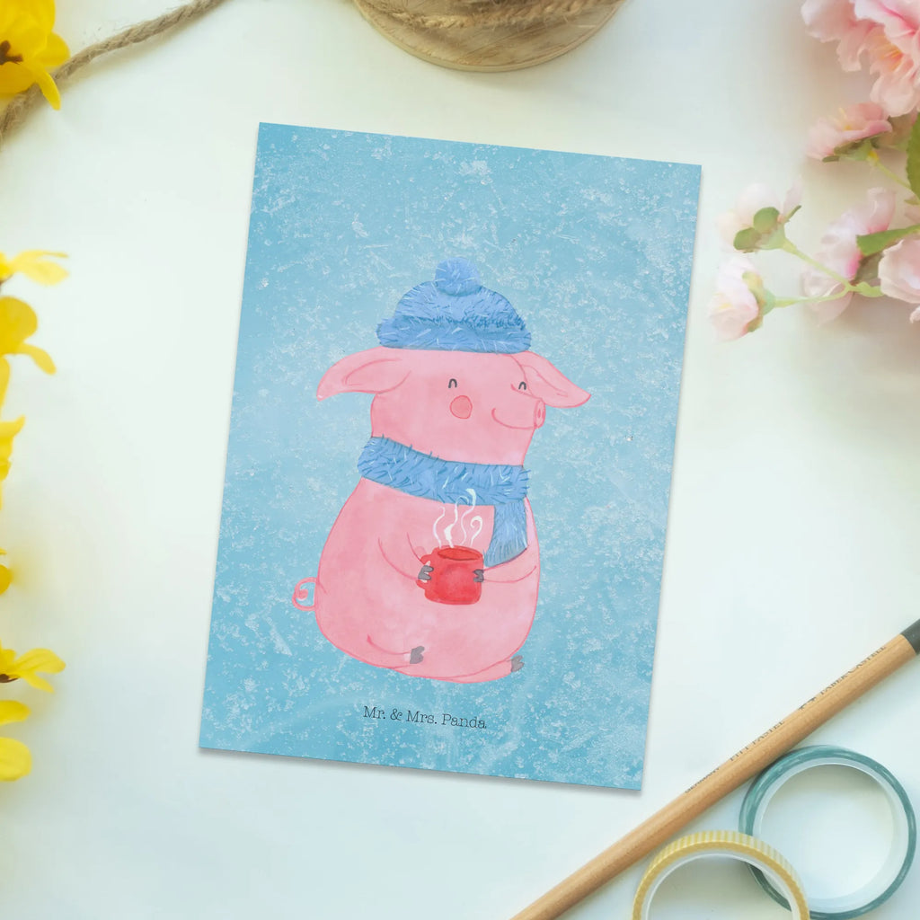 Postcard piggy Mulled wine Kunstkarten, einzelkarte, Postkarten, spruchkarte, kunstkarte, Grußkarte, Ansichtskarten, Motivkarte, Ansichtskarte, Designkarte, Postkarte, Fotokarte, bildkarte, Winter, Nikolaus, Advent, Heiligabend, Wintermotiv, Weihnachten, Weihnachtsdeko, Glühwein, Betrunken, Spruch, Weihnachtsmarkt