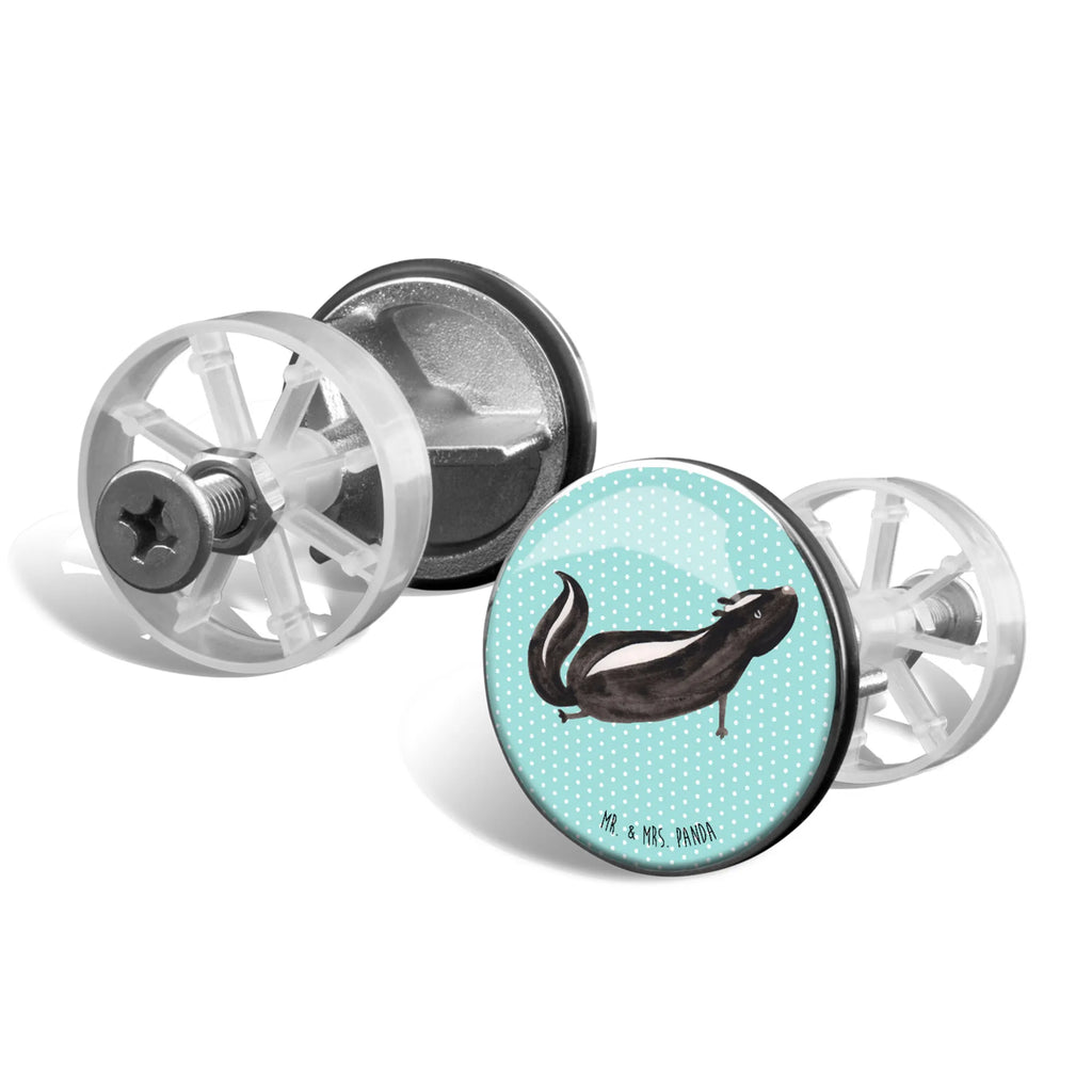 Sink plug skunk yoga washbasin, drain set, Washbasin plugs, drain plugs, stoppers, washbasin plugs, universal, Skunk, Predator, Love, Stinky, Laugh, Yoga, Wild animal, Stinker, Namaste, Live