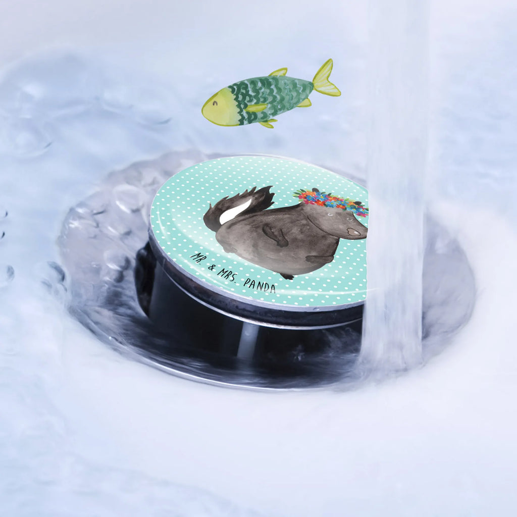 Waschbecken Stöpsel Stinktier Blumenmaedchen Stöpsel, Waschbecken Stopfen, Waschbecken, Abflussstöpsel, Ablaufgarnitur, Stinktier, Skunk, Raubtier, Namaste, Wildtier, Yoga, Stinki, Stinker