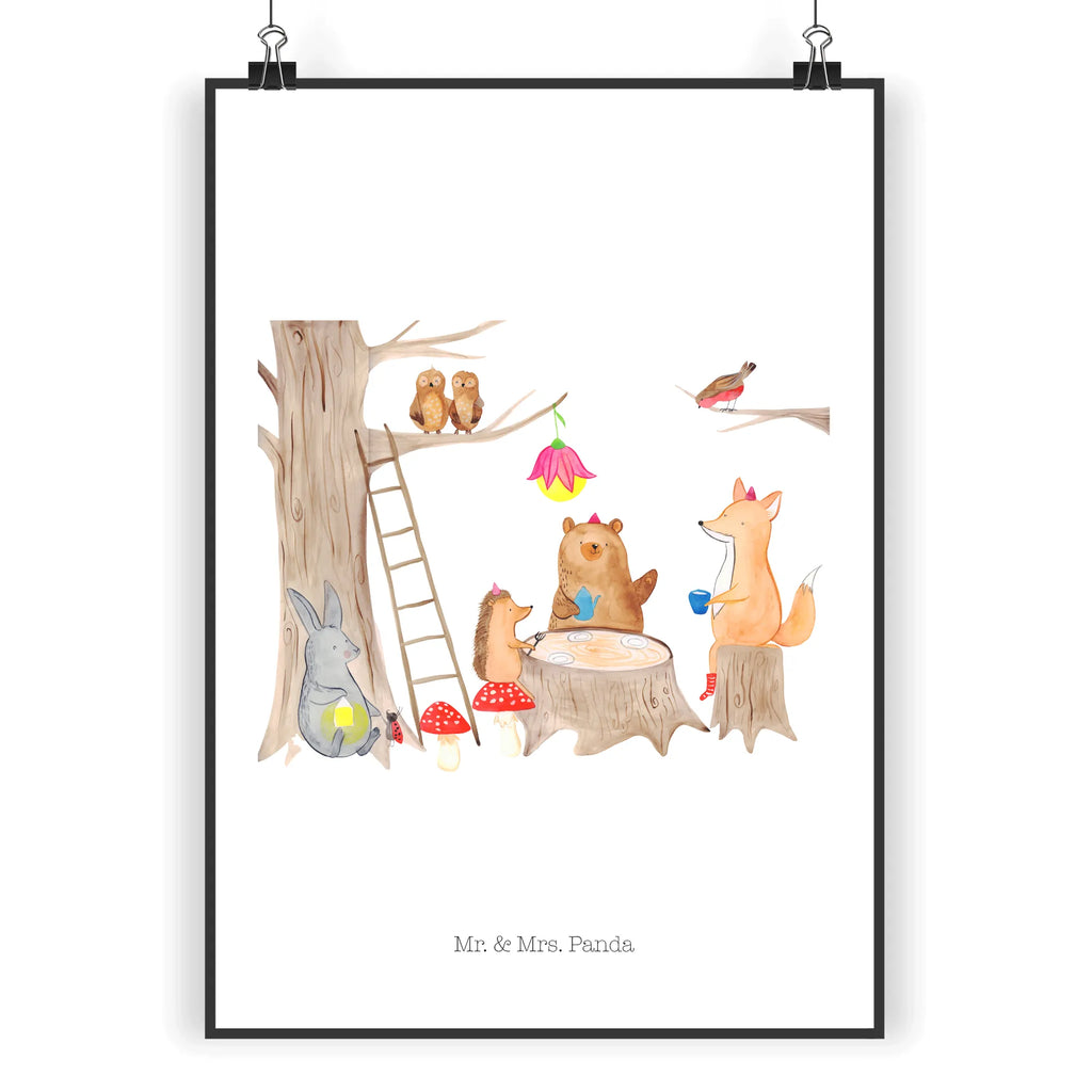 Poster forest animals picnic Wandbild, Wandposter, wandkunst, Designposter, Wandschmuck, wanddeko, Kunstdruck, Wanddeko Bild, Posterdruck, Mr. & Mrs. Panda Poster, kunstdruck poster, drucke, Plakat, Poster, grafikposter, Bild für Wand, Wanddekoration, kunst für die wand, kunstposter, Bild, Deko Bild, wanddruck, Tiermotive, Gute Laune, Lustige Sprüche, Tiere, Fuchs, Eichhörnchen, Hase, Wald, Waldtiere, Picknick, Igel, Maus