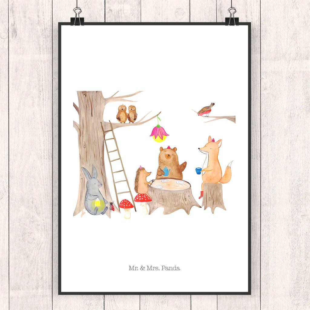 Poster forest animals picnic Wandbild, Wandposter, wandkunst, Designposter, Wandschmuck, wanddeko, Kunstdruck, Wanddeko Bild, Posterdruck, Mr. & Mrs. Panda Poster, kunstdruck poster, drucke, Plakat, Poster, grafikposter, Bild für Wand, Wanddekoration, kunst für die wand, kunstposter, Bild, Deko Bild, wanddruck, Tiermotive, Gute Laune, Lustige Sprüche, Tiere, Fuchs, Eichhörnchen, Hase, Wald, Waldtiere, Picknick, Igel, Maus