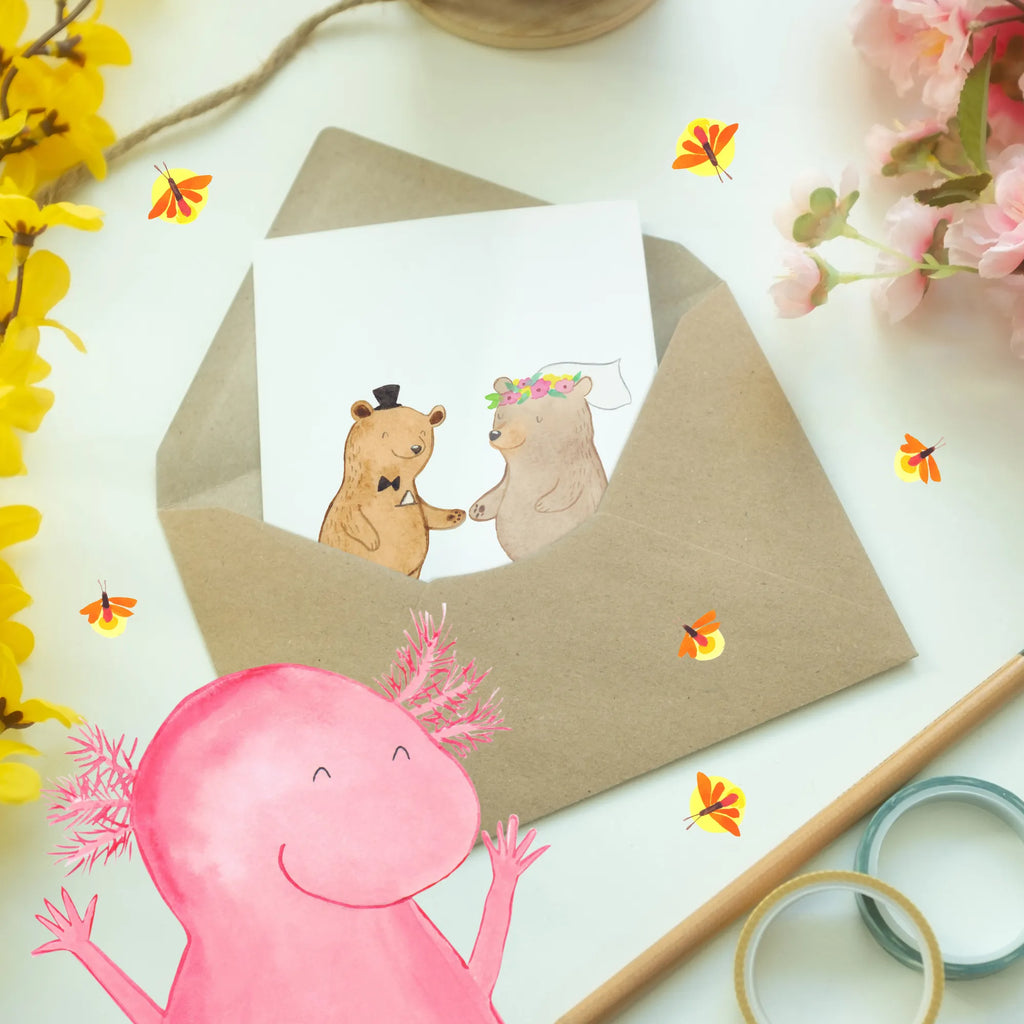 Grußkarte Bären Heirat Klappkarte, Grußkarte, Glückwunschkarte, Einladungskarte, Karte, Geburtstagskarte, Hochzeitskarte, Ansichtskarten, Hochzeit, Hochzeitsgeschenk, Ehe, Hochzeitsfeier, Trauung, Trauungsgeschenk, Verlobungsfeier, Verlobungsgeschenk, Hochzeitsgeschenkideen, Hochzeitsgeschenke für Brautpaar, Hochzeitstag, Geschenk zur Hochzeit