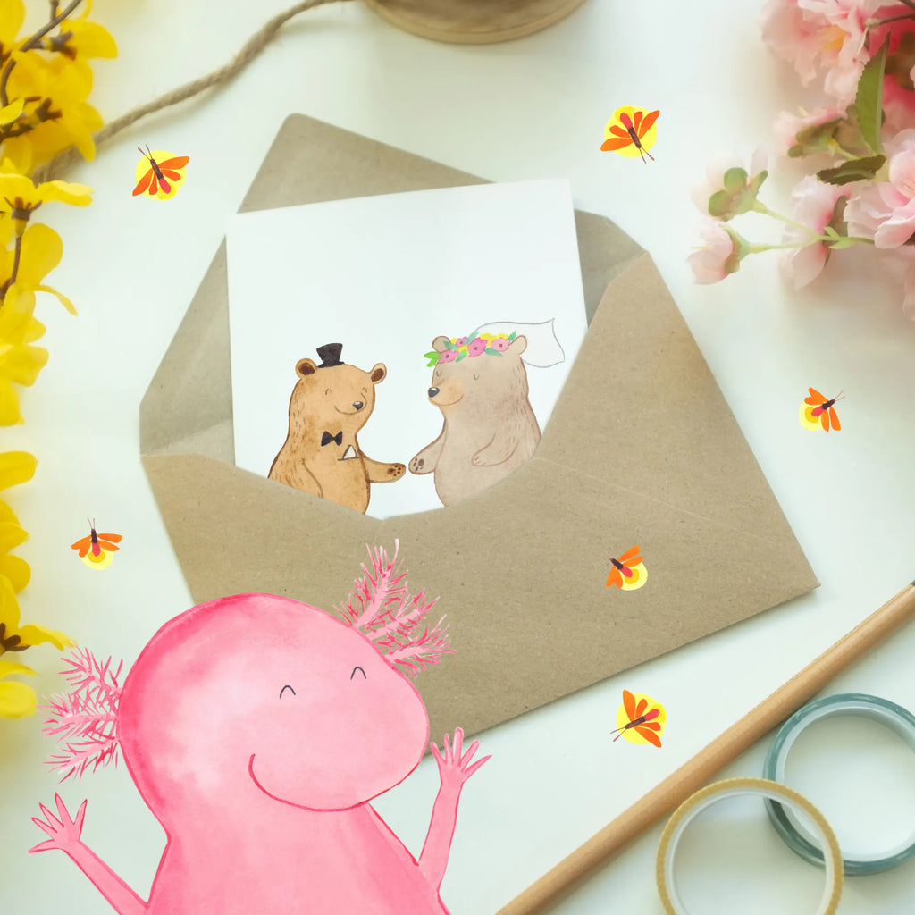 Grußkarte Bären Heirat Klappkarte, Grußkarte, Glückwunschkarte, Einladungskarte, Karte, Geburtstagskarte, Hochzeitskarte, Ansichtskarten, Hochzeit, Hochzeitsgeschenk, Ehe, Hochzeitsfeier, Trauung, Trauungsgeschenk, Verlobungsfeier, Verlobungsgeschenk, Hochzeitsgeschenkideen, Hochzeitsgeschenke für Brautpaar, Hochzeitstag, Geschenk zur Hochzeit