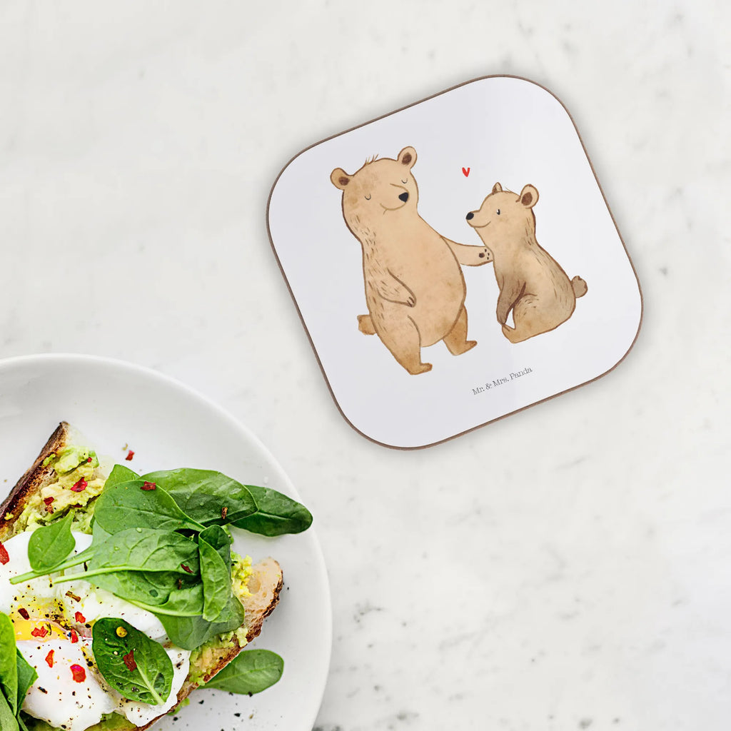 Square coaster bear Big Brother gifts, presents, breakfast, gift, party, glass coasters, Coasters, Family, Father's Day, Mother's Day, brother, sister, Mom, Dad, siblings, bear, bears, Brudi, best brother, Big brother