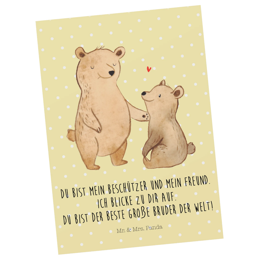 Postkarte Bär Großer Bruder Postkarte, Fotokarte, einzelkarte, Designkarte, bildkarte, Motivkarte, Kunstkarten, Postkarten, Grußkarte, spruchkarte, Ansichtskarten, Ansichtskarte, kunstkarte, Bruder, Vatertag, Opa, Oma, Papa, Familie, Mama, Schwester, Muttertag, Geschwister, Bär, Bären, Großer Bruder, Bester Bruder, Brudi