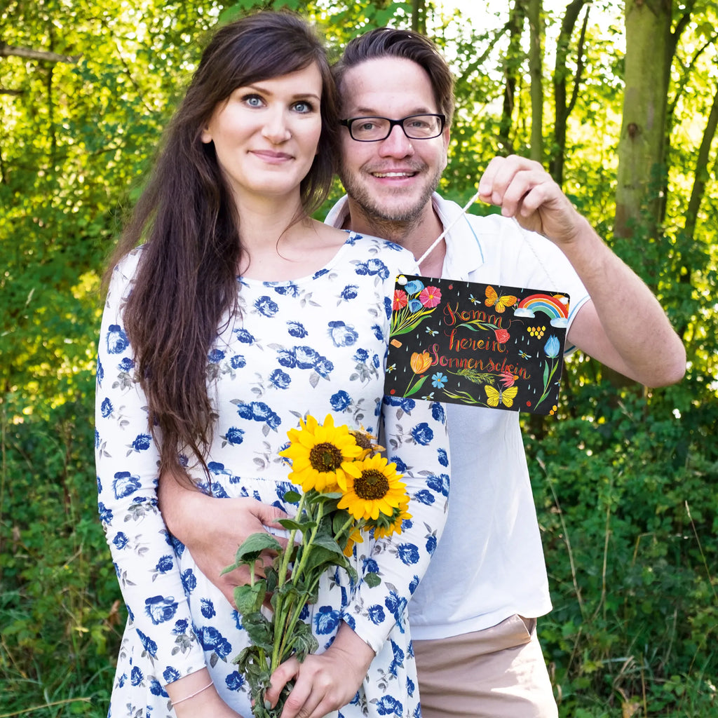 Decorative sign Come in sunshine Nature, joy of life, love, saying positive, flowers, saying beautiful, sunshine, motivation, night, wisdom