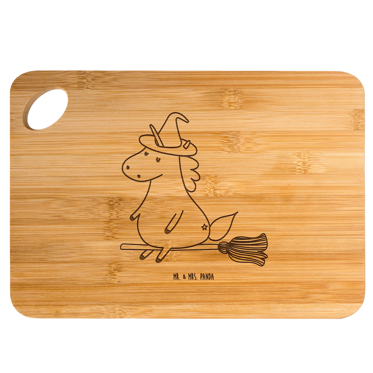 Bamboo chopping board unicorn Witch
