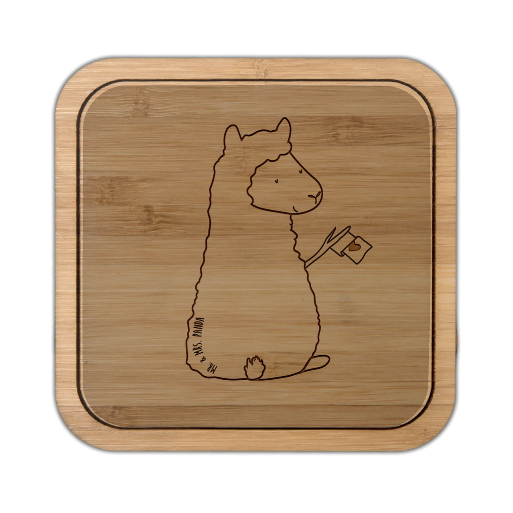 Square coaster alpaca banner square, wood, glass coasters, coasters, glass, gifts, glasses, giveaways, set, breakfast, gift, party, presents, alpaca, llama, pako, camel, Peru, animal, favourite animal, Alpaca, love, alpacas, llamas