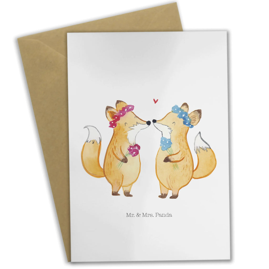 Greetings card foxes Lesbian Pride invitation card, birthday card, folding card, wedding card, greeting card, Wedding, marriage, gifts