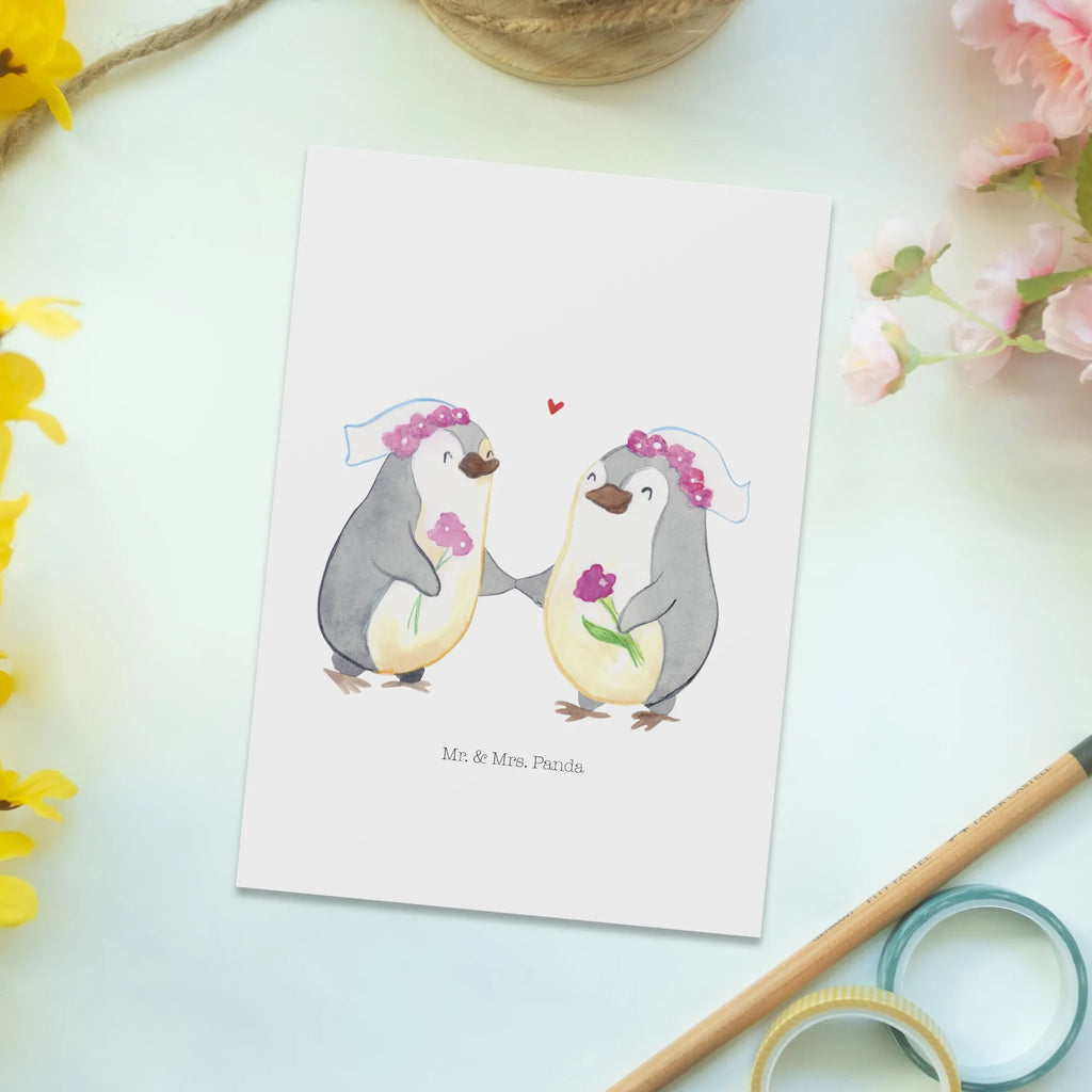 Postkarte Pinguine Lesbian Pride Grußkarte, Einladung, Karte, Postkarte, Einladungskarte, Ansichtskarte, Einladungskarten Geburtstag, Dankeskarte, Geburtstagskarte, Ansichtskarten, Geschenkkarte, Einladung Geburtstag, Hochzeit, Hochzeitsgeschenk, Ehe, Hochzeitsfeier, Trauung, Trauungsgeschenk, Hochzeitskarte, Verlobungsfeier, Verlobungsgeschenk, Hochzeitsgeschenkideen, Hochzeitsgeschenke für Brautpaar, Gleichgeschlechtliche Hochzeit