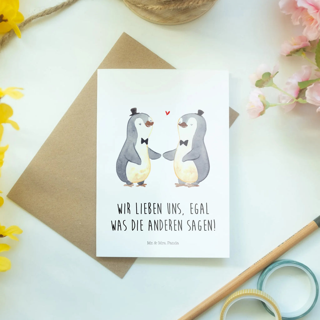 Greetings card penguins gay pride Einladungskarte, Geburtstagskarte, Hochzeitskarte, Ansichtskarten, Klappkarte, Karte, Glückwunschkarte, Grußkarte, Hochzeit, Hochzeitsgeschenk, Ehe, Hochzeitsfeier, Trauung, Trauungsgeschenk, Verlobungsfeier, Verlobungsgeschenk, Hochzeitsgeschenkideen, Hochzeitsgeschenke für Brautpaar