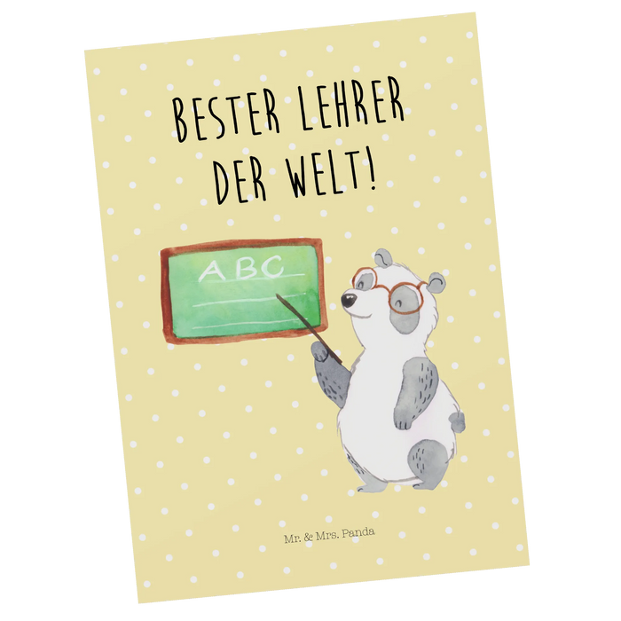 Postcard panda Teacher