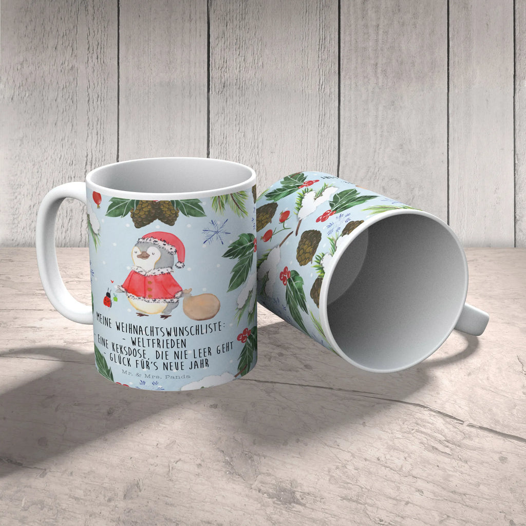 Tasse Pinguin Nikolaus Tasse mit Zitaten, Kaffeetasse, Tasse mit Motiven, Porzellantasse, Tasse, Teetasse, Geschenktasse, Keramiktasse, Bürotasse, Winter, Weihnachten, Weihnachtsdeko, Nikolaus, Advent, Heiligabend, Wintermotiv