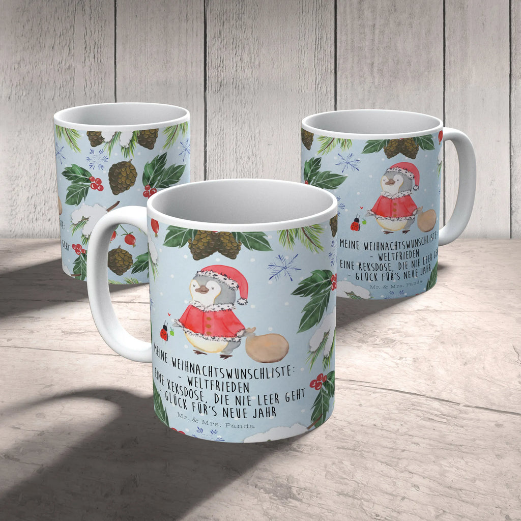 Tasse Pinguin Nikolaus Tasse mit Zitaten, Kaffeetasse, Tasse mit Motiven, Porzellantasse, Tasse, Teetasse, Geschenktasse, Keramiktasse, Bürotasse, Winter, Weihnachten, Weihnachtsdeko, Nikolaus, Advent, Heiligabend, Wintermotiv