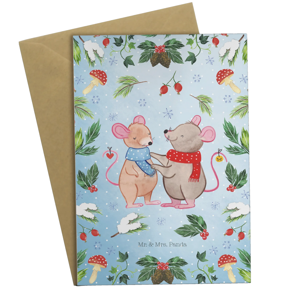 Grußkarte Mäuse Weihnachten Glückwunschkarte, Hochzeitskarte, Ansichtskarten, Karte, Geburtstagskarte, Klappkarte, Grußkarte, Einladungskarte, Winter, Weihnachten, Weihnachtsdeko, Nikolaus, Advent, Heiligabend, Wintermotiv