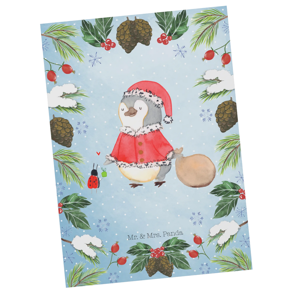 Postkarte Pinguin Nikolaus Karte, Einladungskarte, Dankeskarte, Ansichtskarte, Ansichtskarten, Geburtstagskarte, Postkarte, Geschenkkarte, Einladungskarten Geburtstag, Einladung, Einladung Geburtstag, Grußkarte, Winter, Weihnachten, Weihnachtsdeko, Nikolaus, Advent, Heiligabend, Wintermotiv