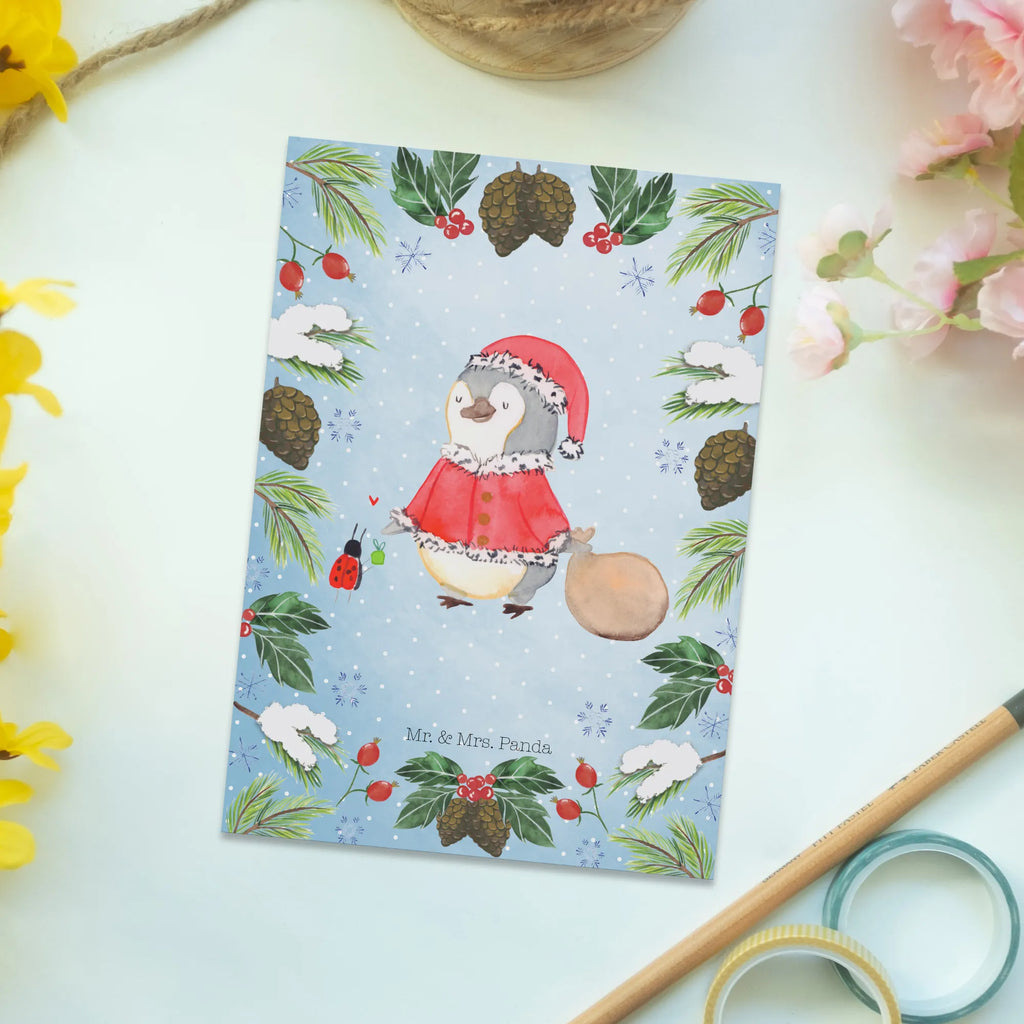 Postkarte Pinguin Nikolaus Karte, Einladungskarte, Dankeskarte, Ansichtskarte, Ansichtskarten, Geburtstagskarte, Postkarte, Geschenkkarte, Einladungskarten Geburtstag, Einladung, Einladung Geburtstag, Grußkarte, Winter, Weihnachten, Weihnachtsdeko, Nikolaus, Advent, Heiligabend, Wintermotiv
