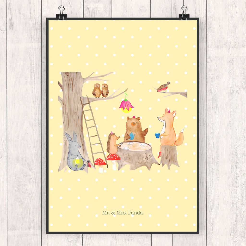 Poster forest animals picnic Wandbild, Wandposter, wandkunst, Designposter, Wandschmuck, wanddeko, Kunstdruck, Wanddeko Bild, Posterdruck, Mr. & Mrs. Panda Poster, kunstdruck poster, drucke, Plakat, Poster, grafikposter, Bild für Wand, Wanddekoration, kunst für die wand, kunstposter, Bild, Deko Bild, wanddruck, Tiermotive, Gute Laune, Lustige Sprüche, Tiere, Fuchs, Eichhörnchen, Hase, Wald, Waldtiere, Picknick, Igel, Maus