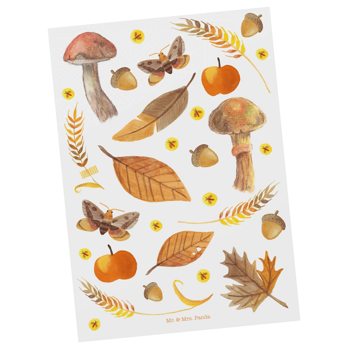 Postcard Autumn card, postcards, invitation card, gift card, paper, Postcard, invitation, letter, gift, Nature, joy of life, love, gift nature, leaf, autumn leaves, season motif, November, leaves, autumn, October, mushrooms, nature motif, September