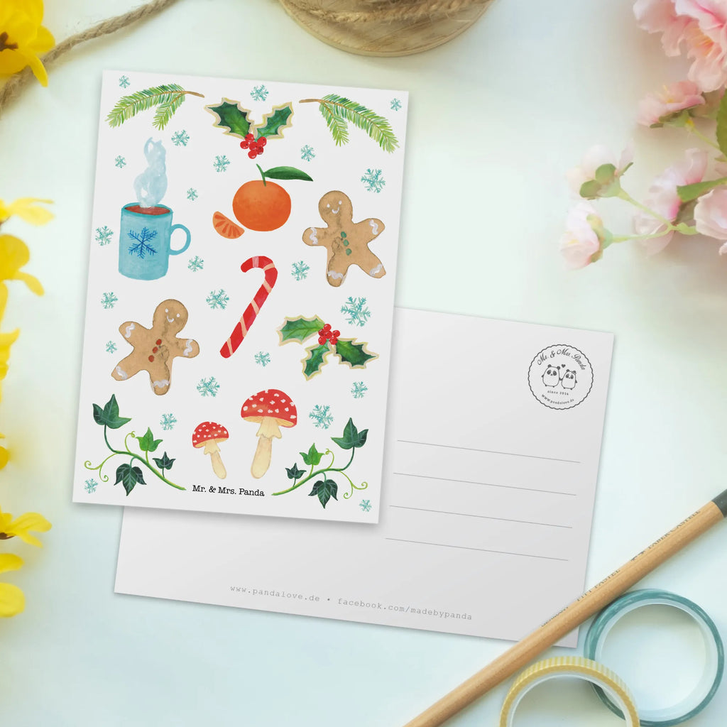 Postcard Winter gift, invitation card, paper, invitation, card, gift card, Postcard, letter, postcards, Nature, joy of life, love, december birthday, season, cold, present christmas, mare, winter motive, gingerbread, snow, winter