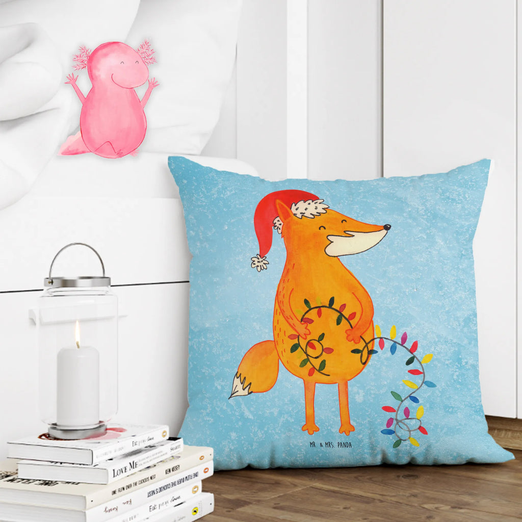 40x40 poduszka lis Boże Narodzenie Zima, Boże Narodzenie, dekoracje świąteczne, Mikołaj, Adwent, Wigilia, zimowy motyw