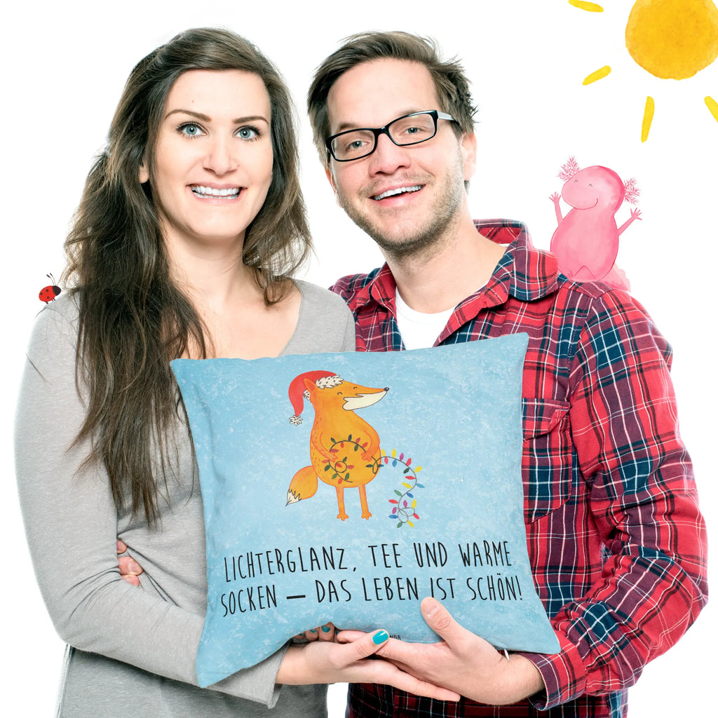 40x40 poduszka lis Boże Narodzenie Zima, Boże Narodzenie, dekoracje świąteczne, Mikołaj, Adwent, Wigilia, zimowy motyw