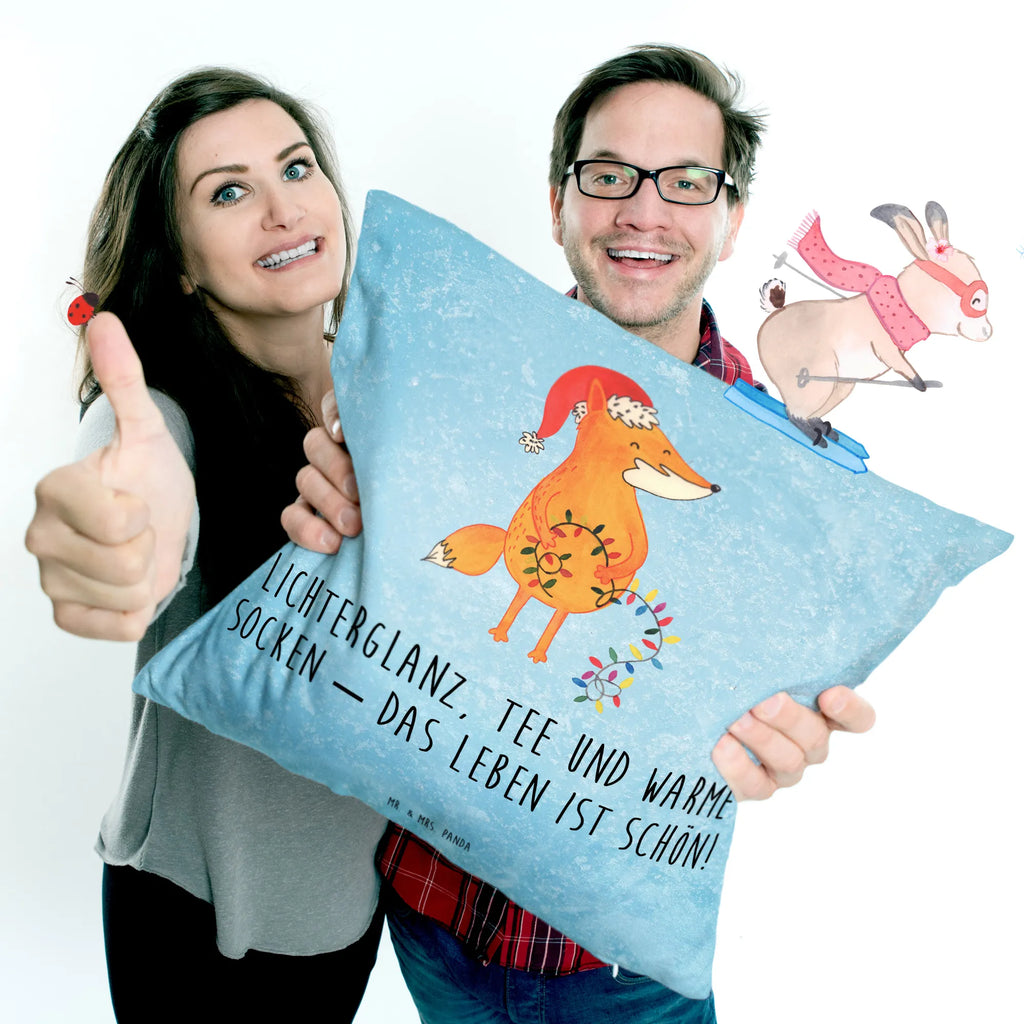 40x40 poduszka lis Boże Narodzenie Zima, Boże Narodzenie, dekoracje świąteczne, Mikołaj, Adwent, Wigilia, zimowy motyw