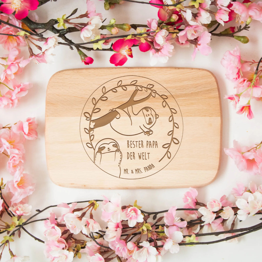 Frühstücksbrett Faultier Papa Holzbrett, Frühstücksbrett, Frühstücksbrettchen, Schneidebrett, Küchenbrett, Schneidebrett Holz, Familie, Vatertag, Muttertag, Bruder, Schwester, Mama, Papa, Oma, Opa, Vater, Paar Familie, Sohn, Liebe, Geburtstag, Tochter, Weihnachten, Geschenk