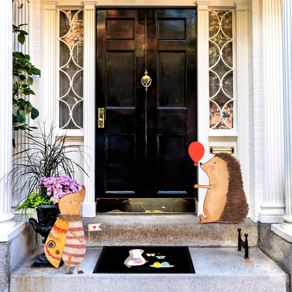 Doormat penguin looking for eggs Easter, Easter bunny