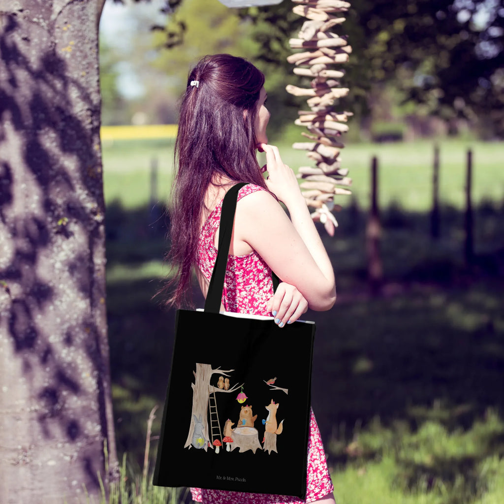Tote bag forest animals picnic Badetasche, Jutetasche, Tasche, Stofftasche, Tragetasche, Schultertasche, Beuteltasche, Strandtasche, Umhängetasche, Stoffbeutel, Jutebeutel, Shopper, Laptoptasche, Einkaufstasche, Einkaufstüte, Beutel, Tiermotive, Gute Laune, lustige Sprüche, Tiere, Picknick, Fuchs, Hase, Wald, Igel, Eichhörnchen, Maus, Waldtiere