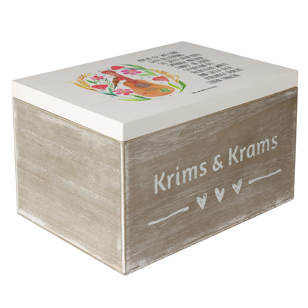 Holzkiste Rotkehlchen Gitarre Erinnerungskiste, Kiste, Geschenkdose, Schatzkiste, Geschenkbox, Truhe, XXL, Holzkiste, Dekokiste, Aufbewahrungsbox, Schatulle, Erinnerungsbox, Blumen Deko, Frühlings Deko, Sommer Deko, Dekoration, positive Botschaft, Naturliebhaber, Outdoor, Natur, Abenteuer, Songs, Musiker, Gitarre, Sänger, Lebensgefühl, Musik, Sängerin