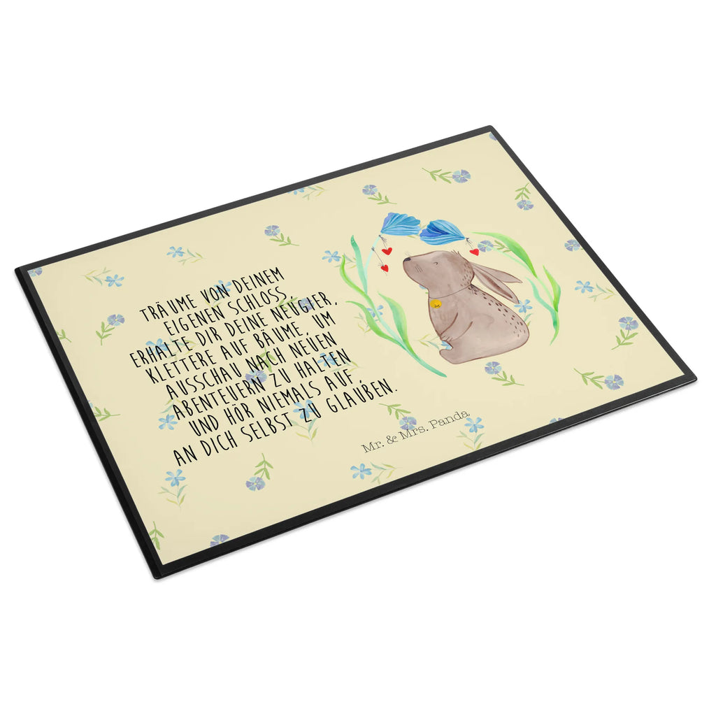 Desk pad Hare flower children, Desk pad, girl, office, underlay, desk, Easter, Easter bunny, Bunny, hope, birthday, child's birthday, birth, pregnancy, rabbit, dreams, first child, baptism, christening gift, child