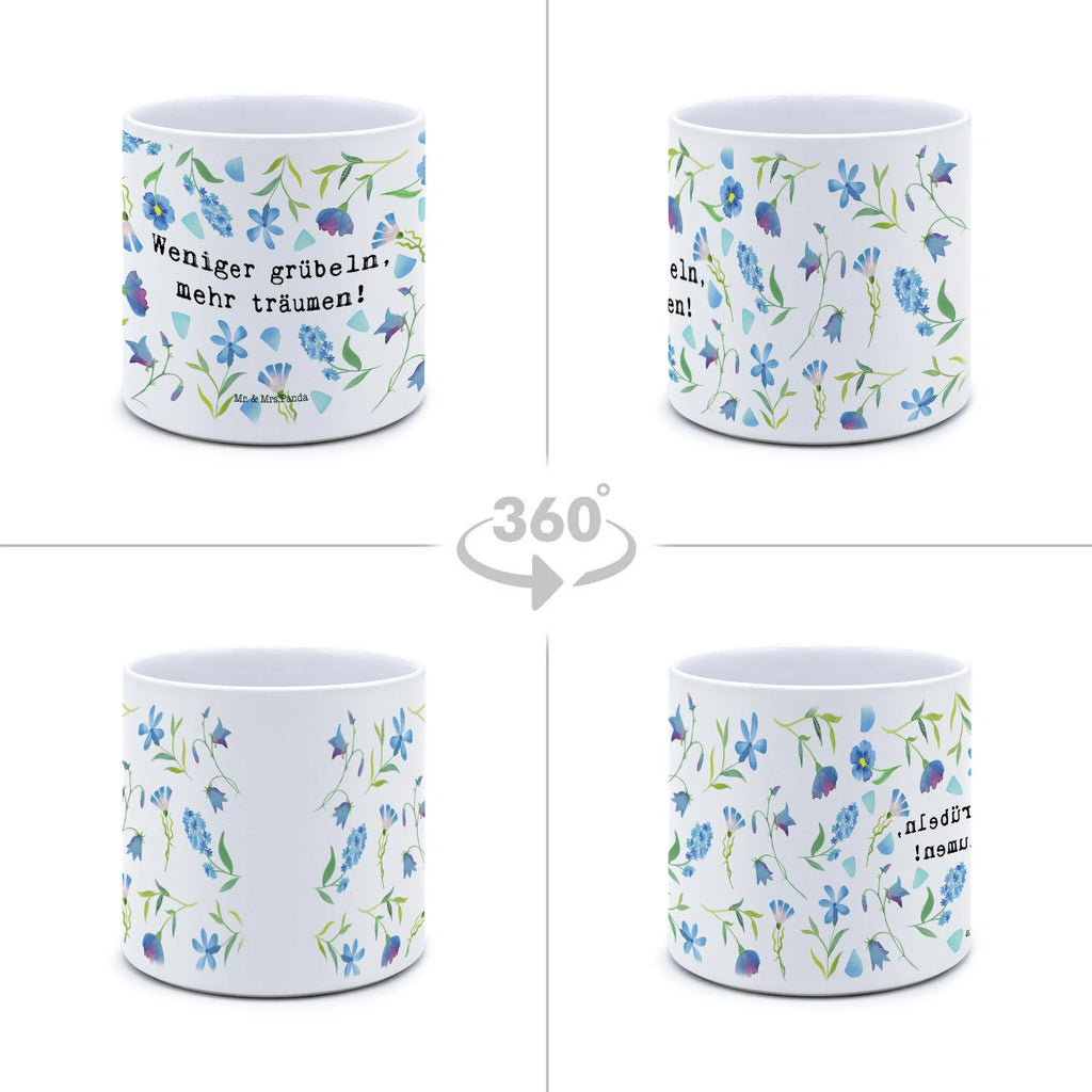 XL flower pot Stop overthinking Nature, joy of life, love