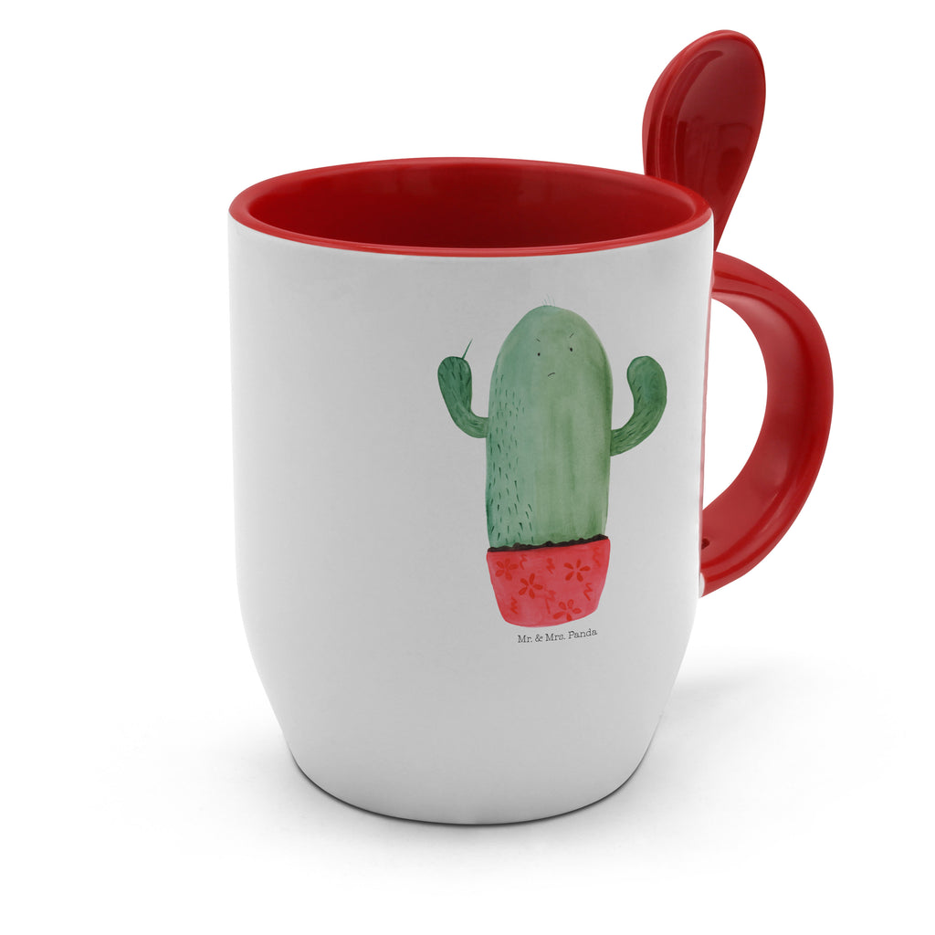 Tasse mit Löffel Kaktus wütend Tasse, Kaffeetasse, Tassen, Tasse mit Spruch, Kaffeebecher, Tasse mit Löffel, Kaktus, Kakteen, ärgern, Büro, Schule, Büroalltag, Chefin, Kollege, Kollegin, wütend