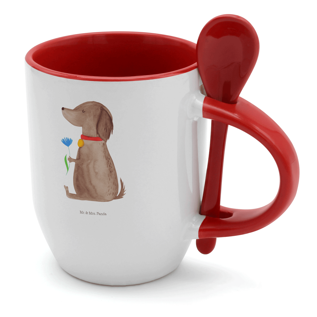 Tasse mit Löffel Hund Blume Tasse, Kaffeetasse, Tassen, Tasse mit Spruch, Kaffeebecher, Tasse mit Löffel, Hund, Hundemotiv, Haustier, Hunderasse, Tierliebhaber, Hundebesitzer, Sprüche, Hunde, Frauchen, Hundeliebe