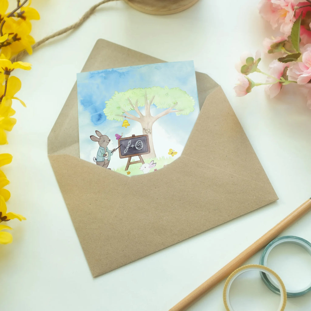 Grußkarte Hasenschule Karte, Einladungskarte, Glückwunschkarte, Hochzeitskarte, Geburtstagskarte, Grußkarte, Klappkarte, Ansichtskarten, Ostern, Osterhase, Ostergeschenke, Osternest, Osterdeko, Geschenke zu Ostern, Ostern Geschenk, Ostergeschenke Kinder, Ostern Kinder