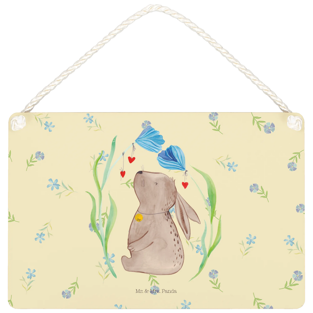 Decorative sign Hare flower Easter, Easter bunny, baptism, birth, dreams, child's birthday, pregnancy, Bunny, child, birthday, christening gift, rabbit, first child, hope